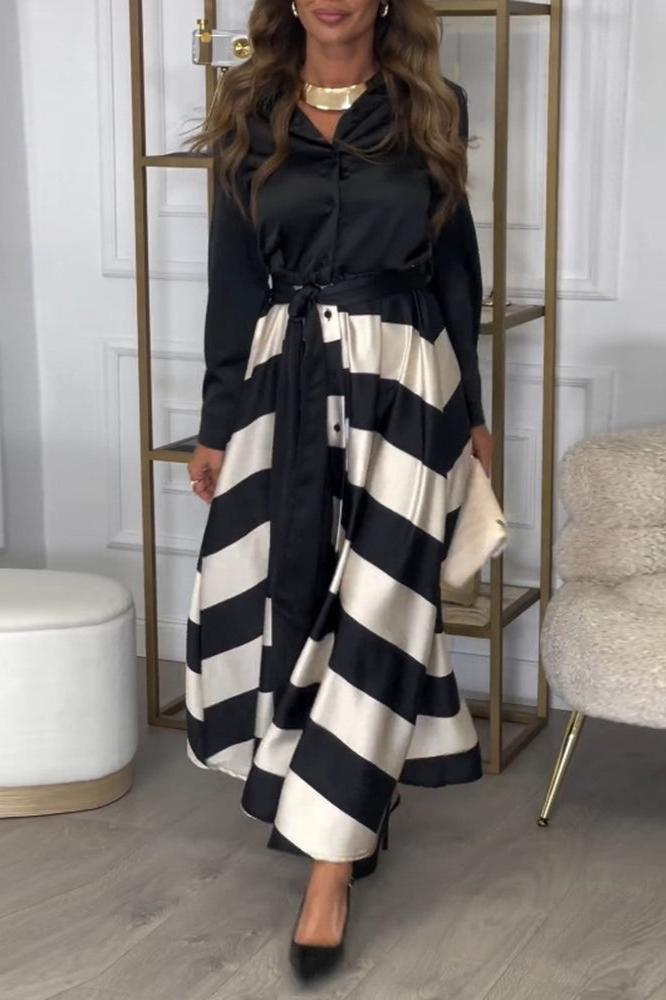 Priscilla - Effortlessly Elegant Striped Dress