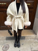 Sophia - Wool Coat with Faux Fur