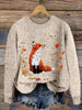 Chloe - 3D Fox Print Sweater