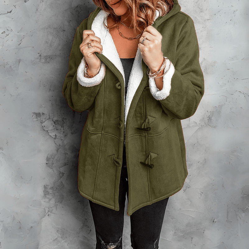 Athena - Premium Buttoned Hooded Coat