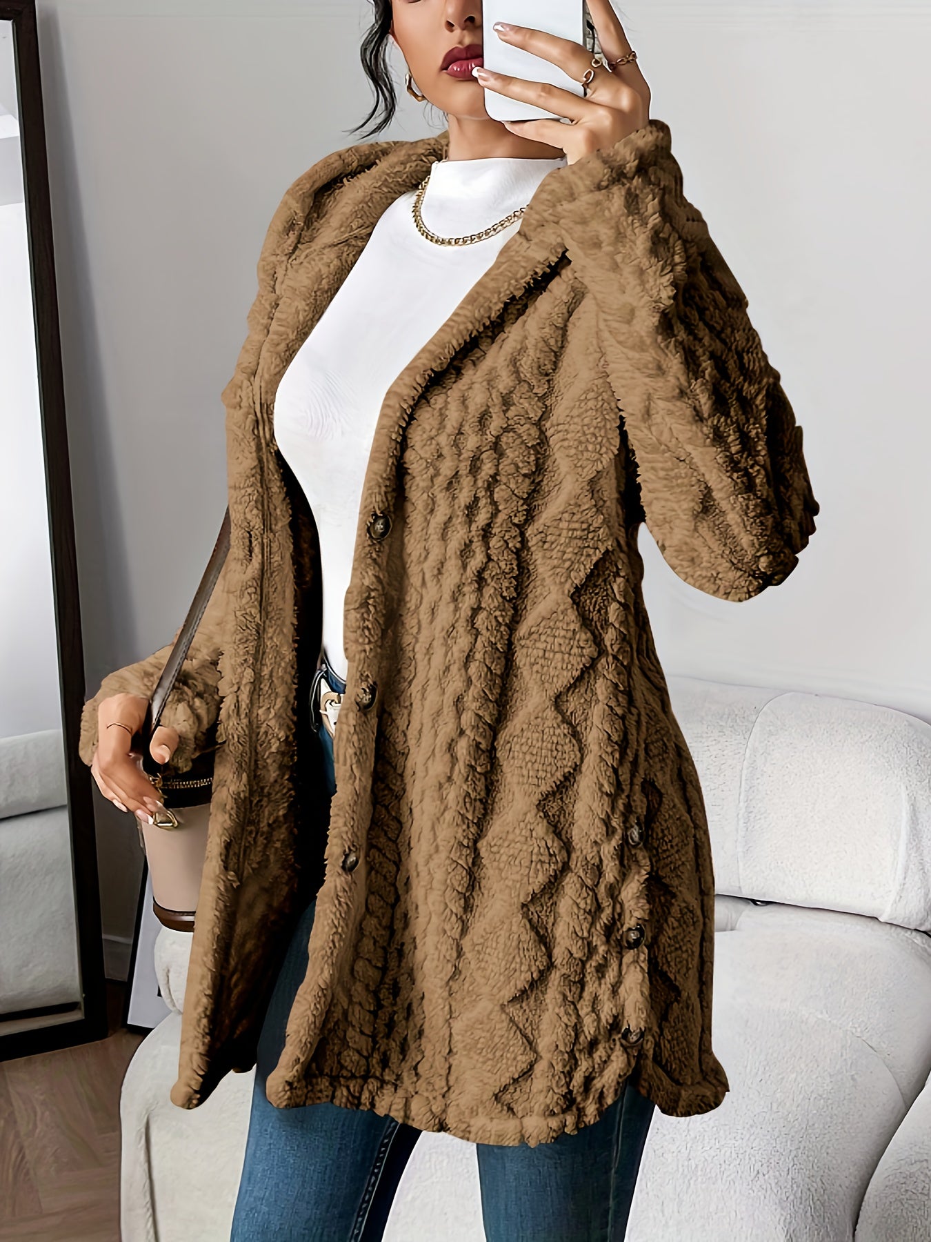 Olivia - Elegant Hooded Cardigan