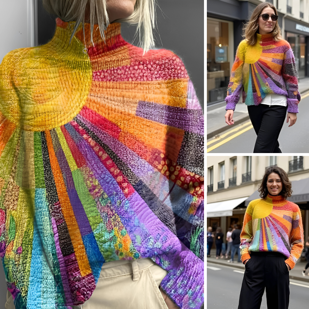 Evelyn - Cheerful Colorful Turtleneck