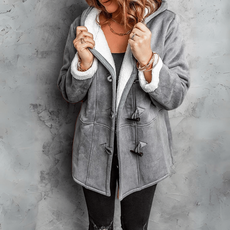 Athena - Premium Buttoned Hooded Coat