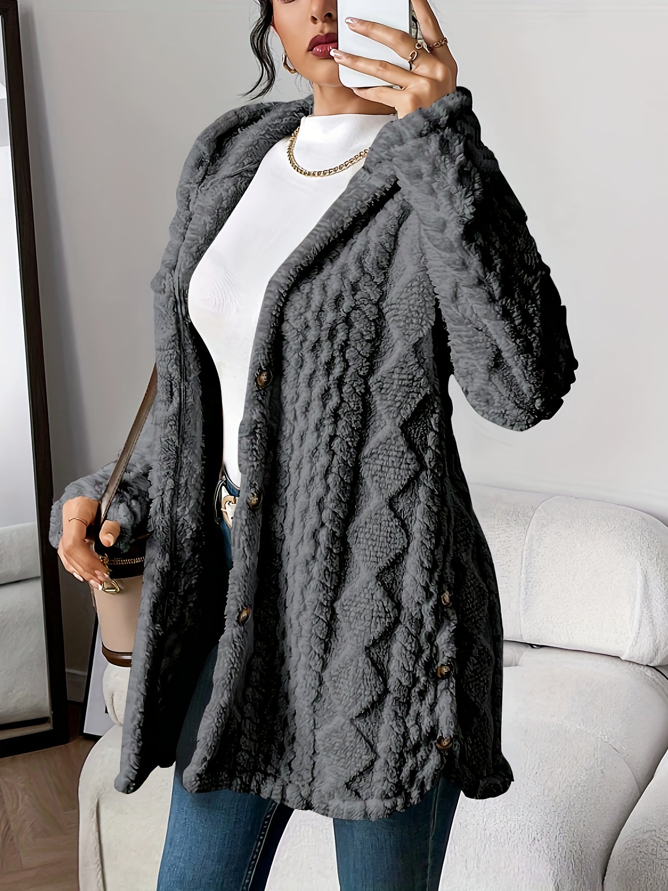 Olivia - Elegant Hooded Cardigan